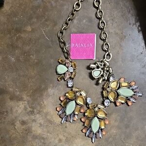 Gold and Yellow Floral Cluster Necklace